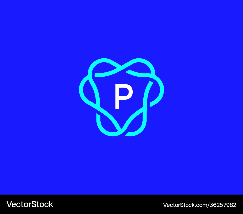 Abstract linear letter p logo icon design modern Abstract linear letter p logo icon design modern vector image