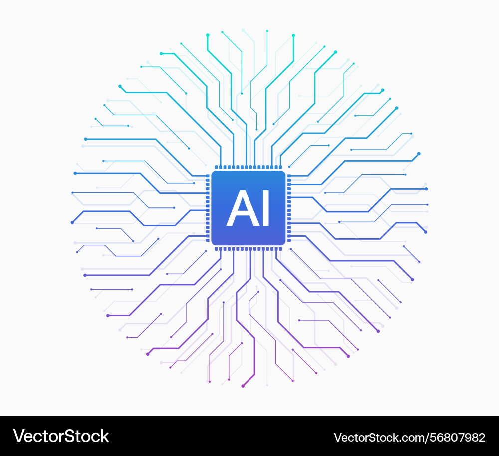 Artificial intelligence icon sign logo Royalty Free Vector