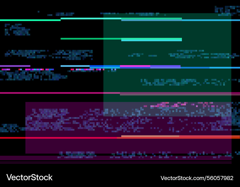 Background with vhs effect abstract pixel Vector Image