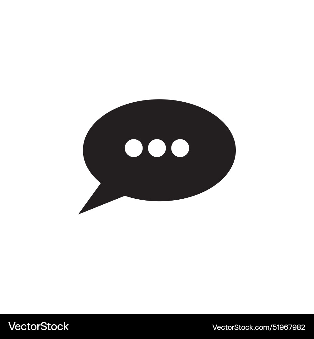 Message icon in flat style with background Vector Image
