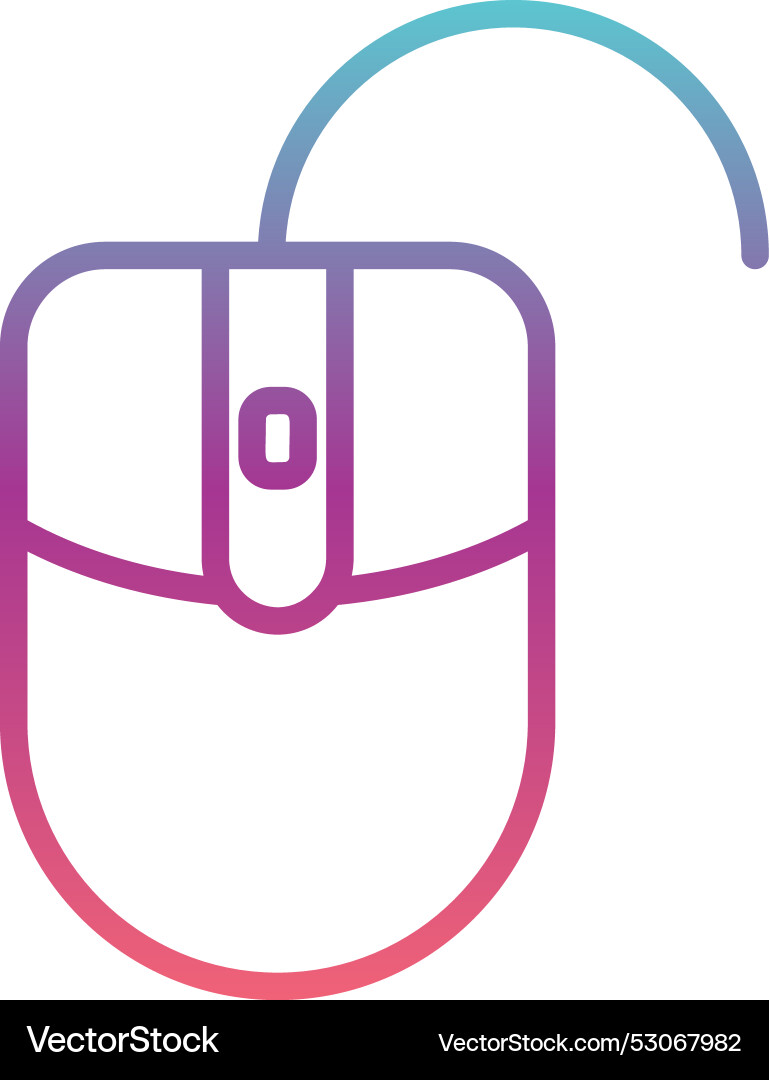 Mouse line gradient design Vector Image