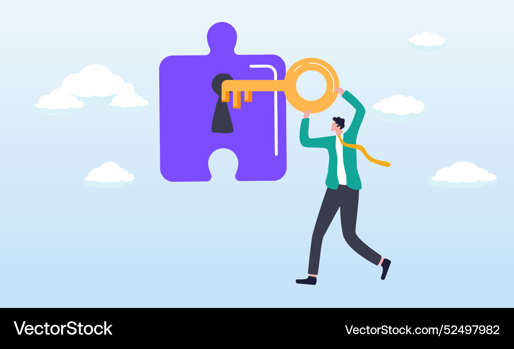 Ready-to-use turnkey solution unlocking potential Vector Image