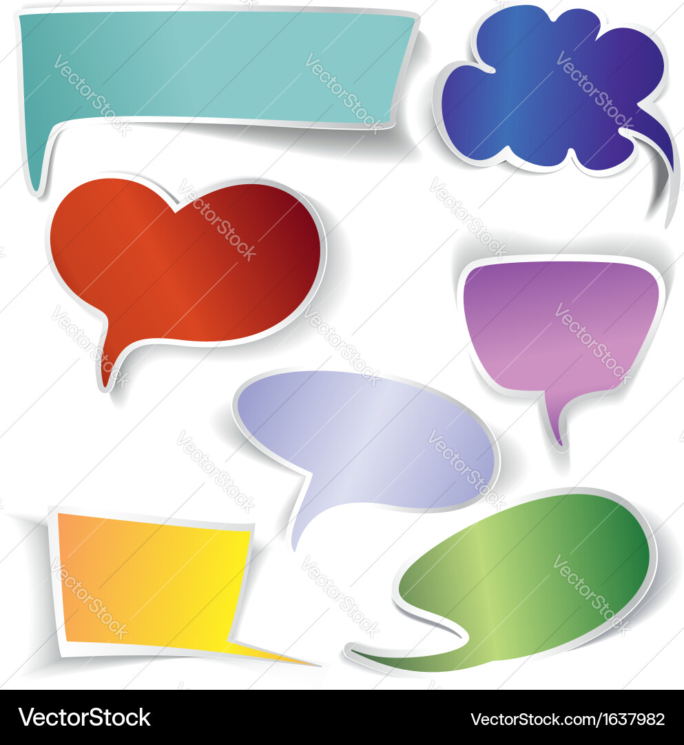 Speech Bubbles and Dialogue Icons vector image