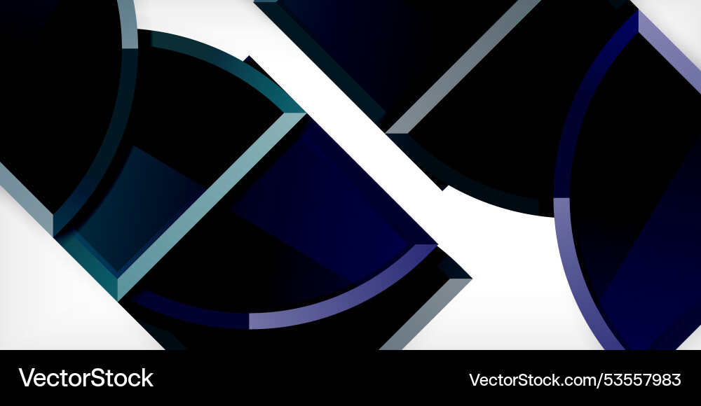 Abstract background - circles and round triangles Vector Image