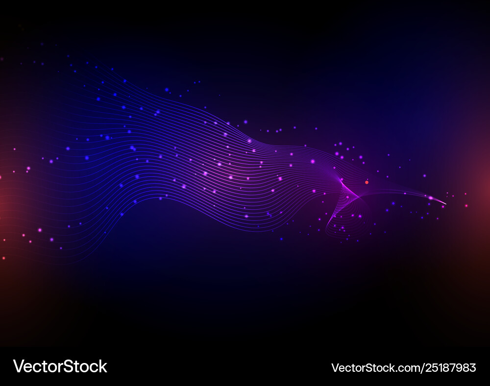Abstract background with flowing lines vector image