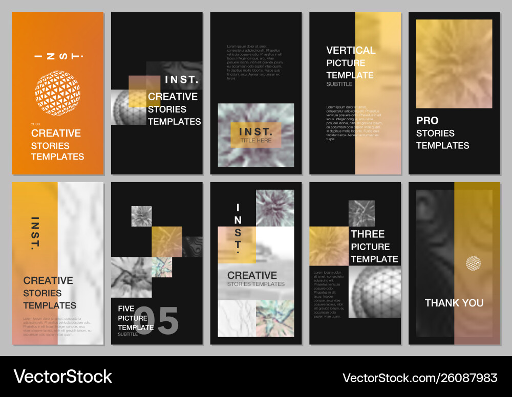 Creative social networks stories design vertical Creative social networks stories design vertical vector image