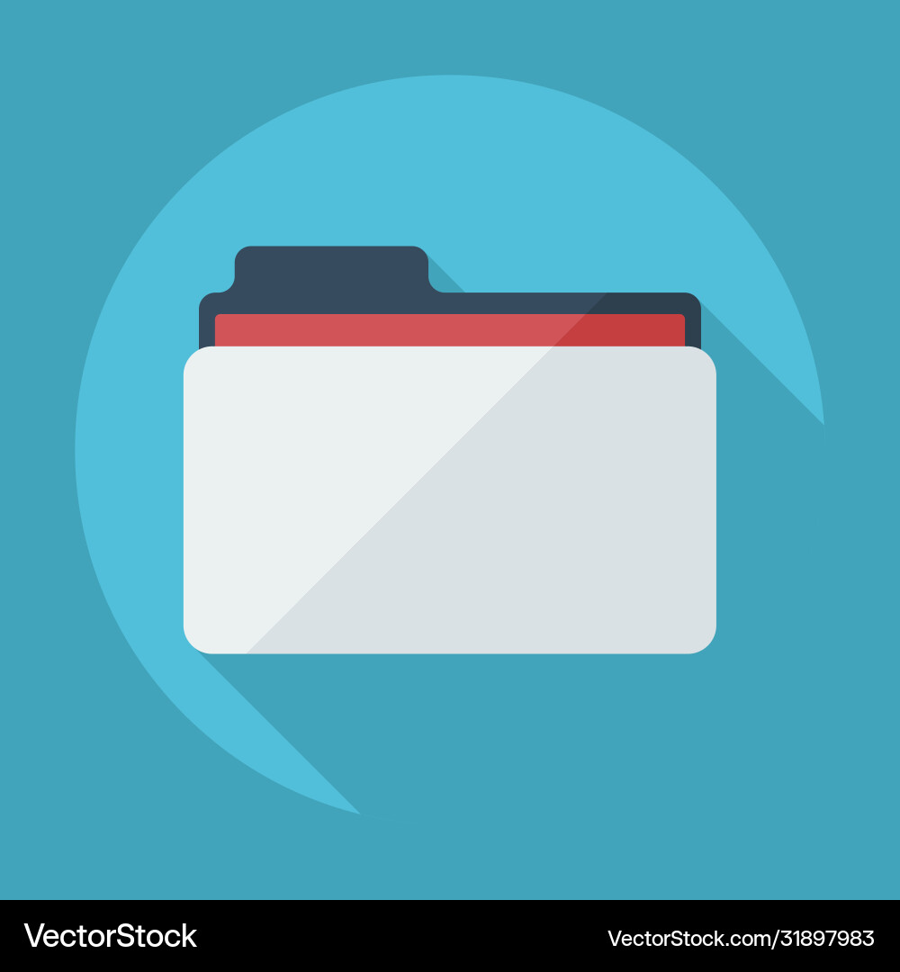 Flat modern design with shadow folder for files Vector Image