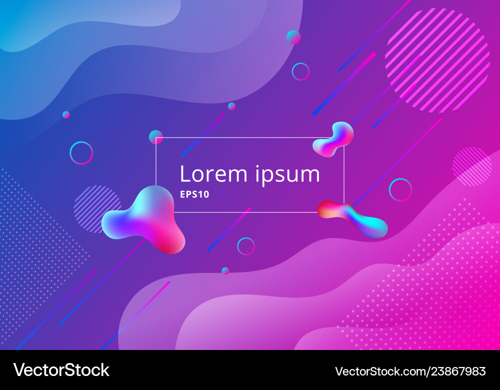 Fluid style gradient geometric shapes composition Fluid style gradient geometric shapes composition vector image