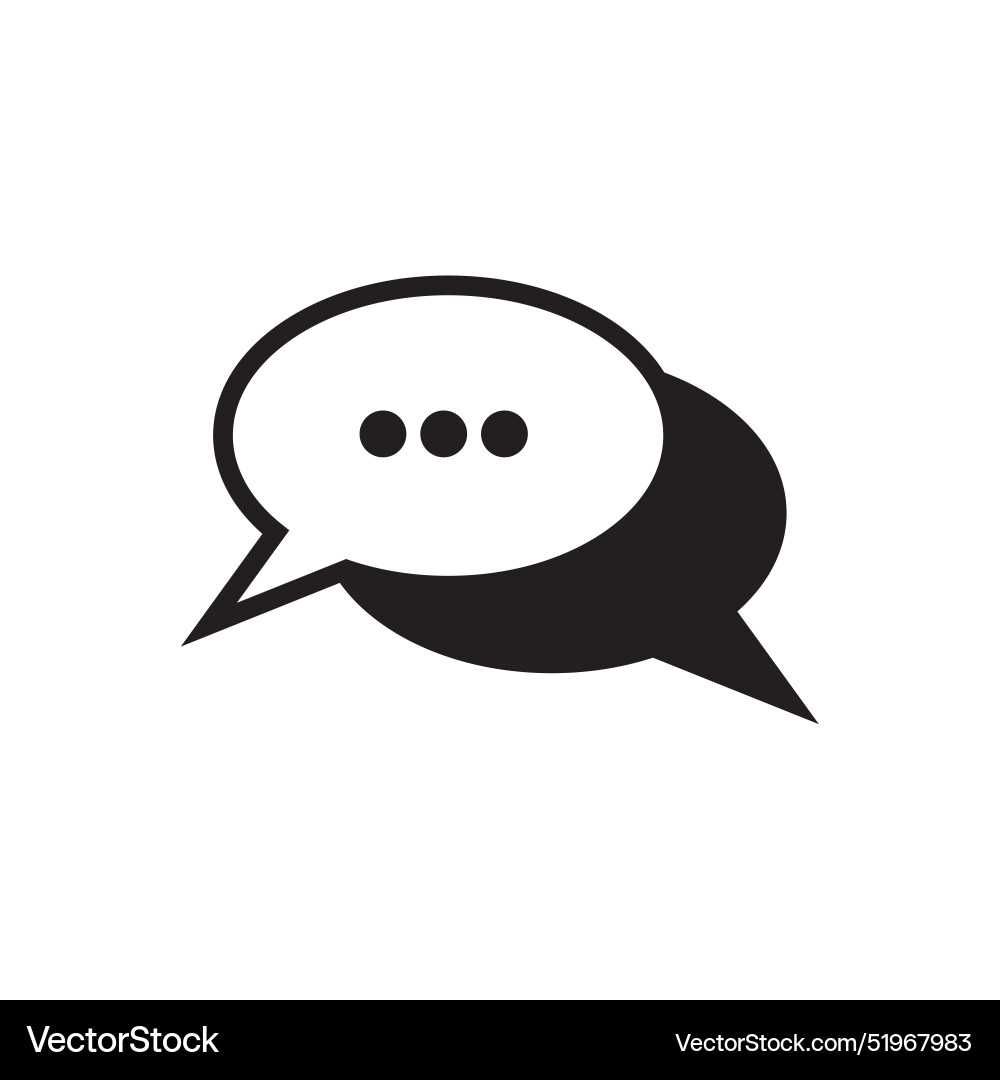 Message icon in flat style with background Vector Image