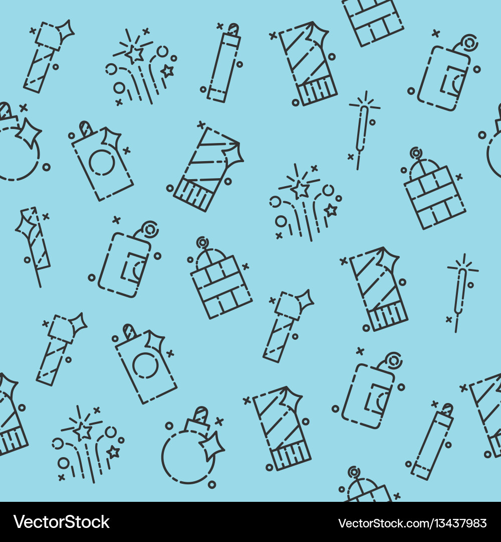 Pyrotechnics set pattern Pyrotechnics set pattern vector image