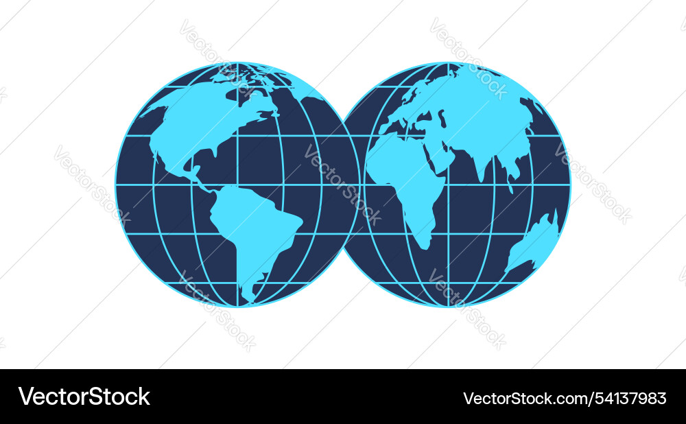 Y2k 3d grid pattern globe vector image