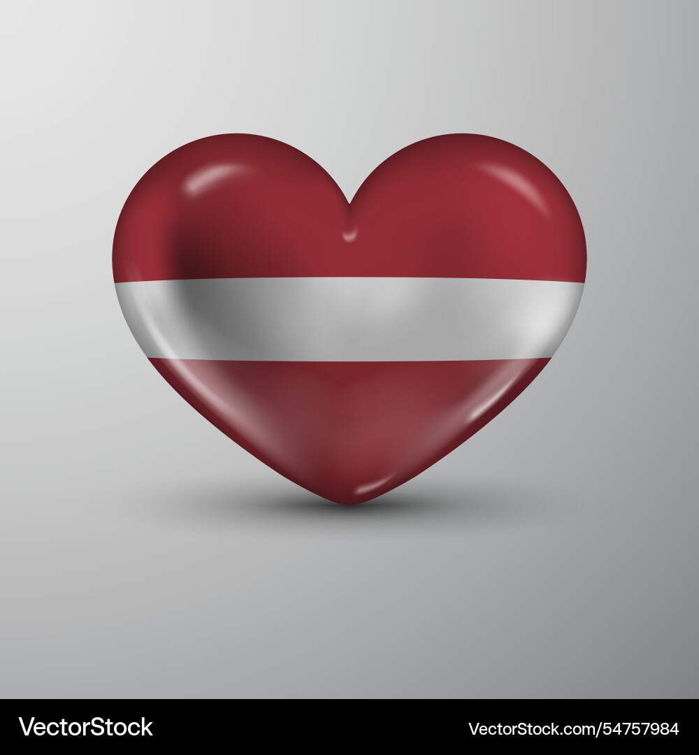 3d heart background with flag of latvia 3d heart background with flag of latvia Vector Image