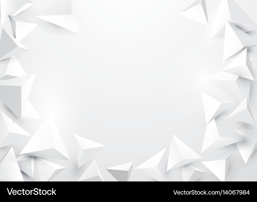 Abstract triangles 3d polygonal background vector image