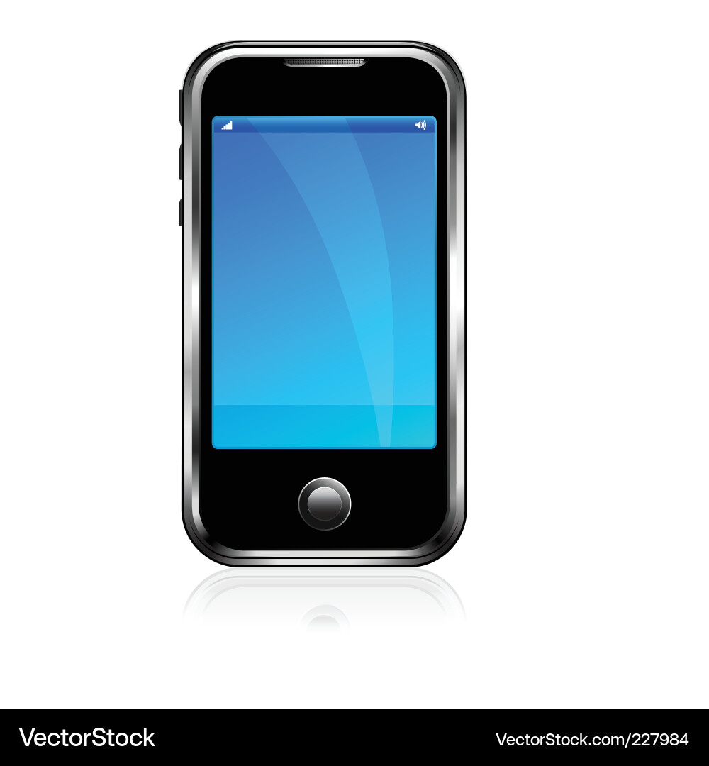 Black cell phone Royalty Free Vector Image - VectorStock