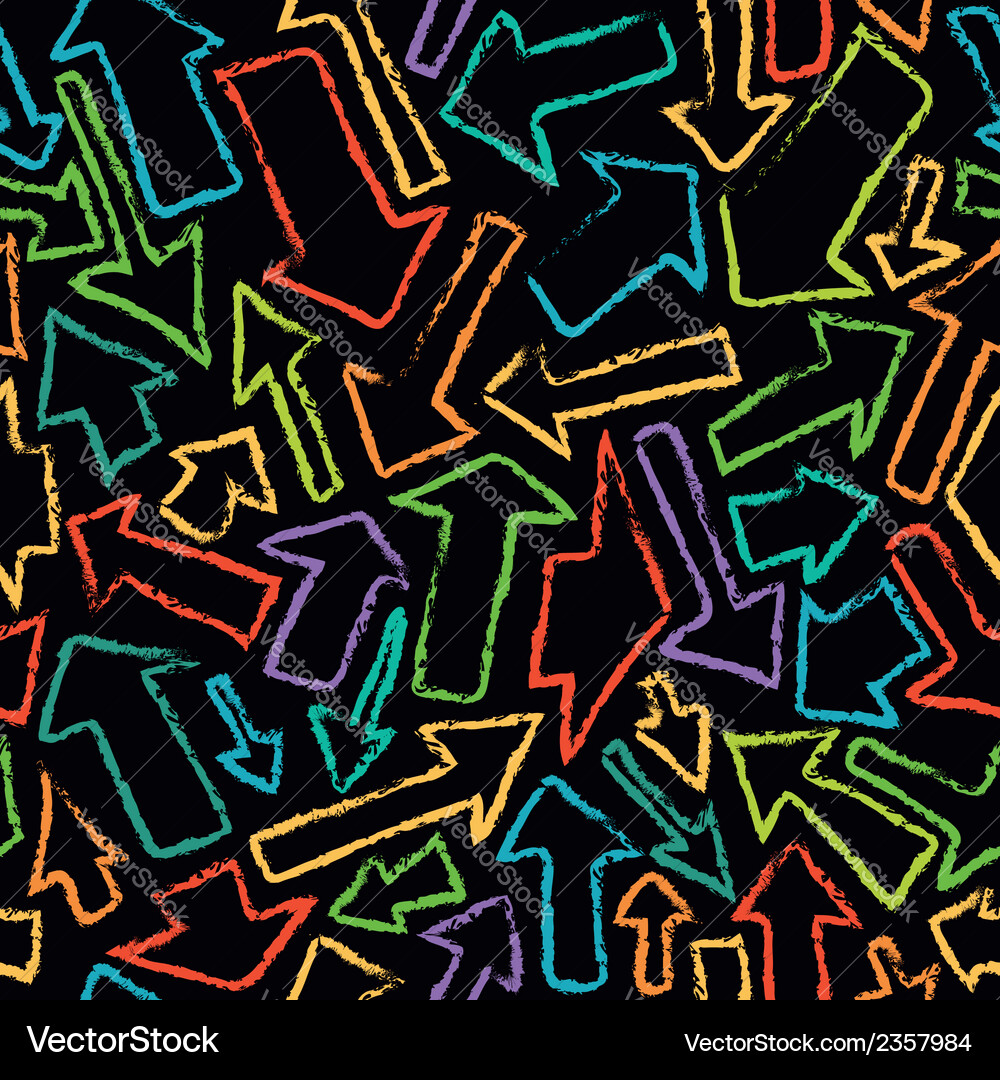 Colorful Arrow Pattern Vector Image