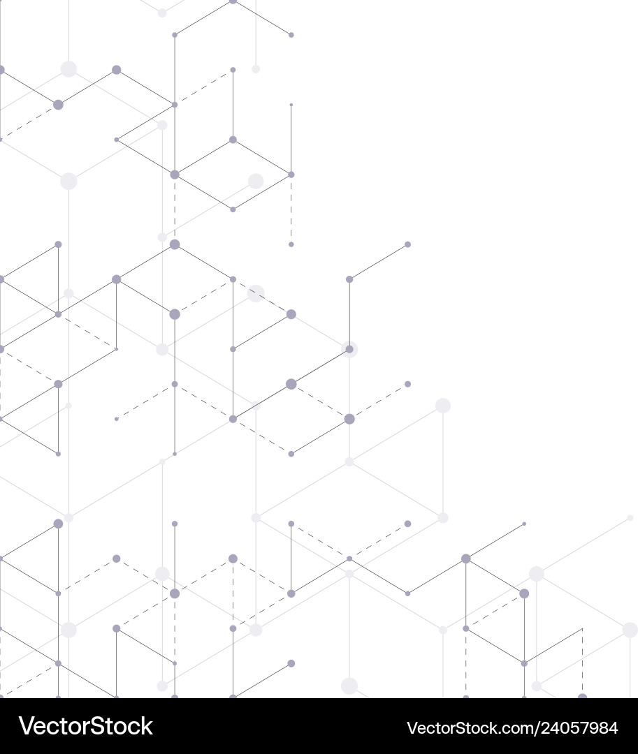 Connected Geometric Network Royalty Free Vector Image