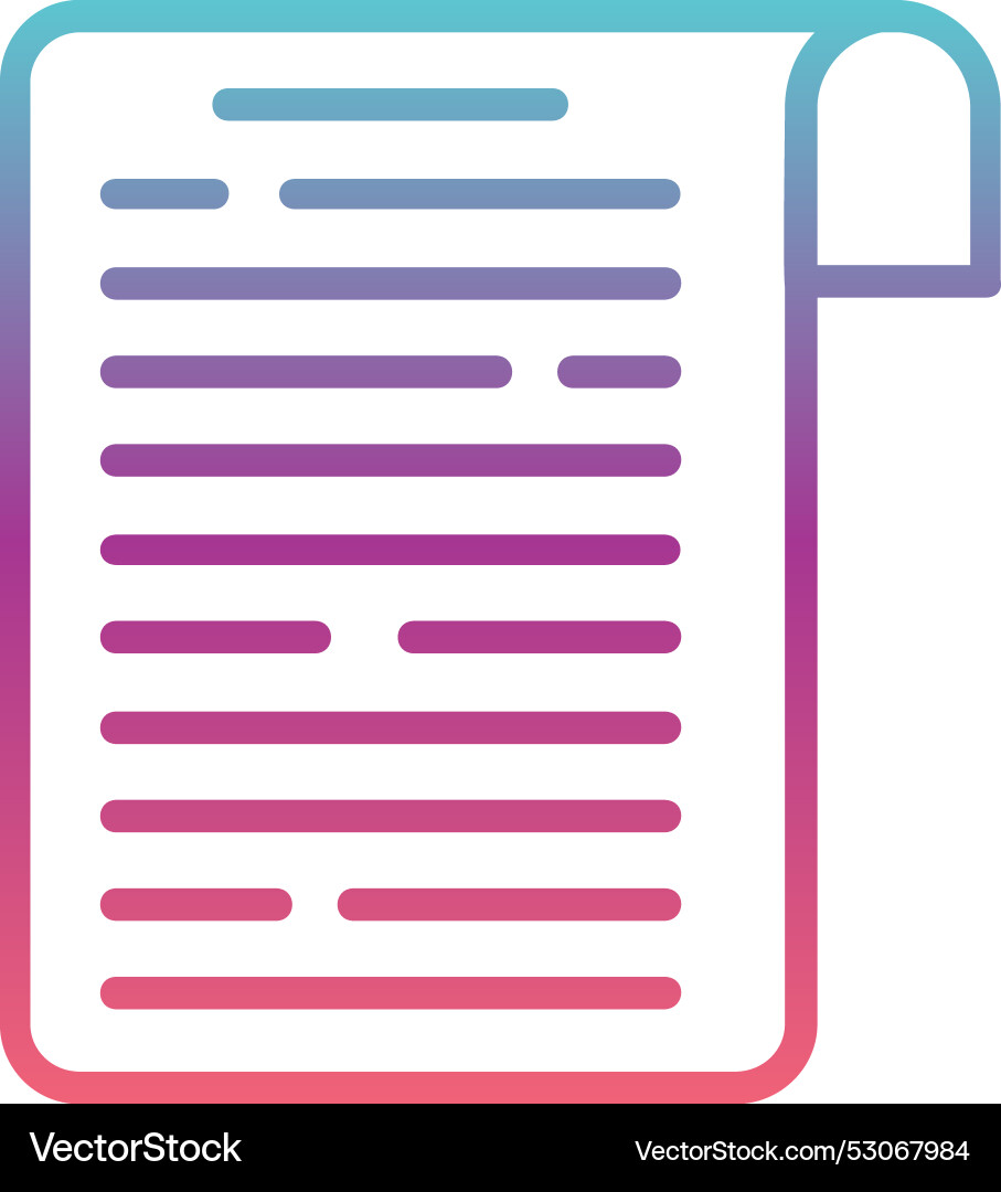Notes line gradient design vector image