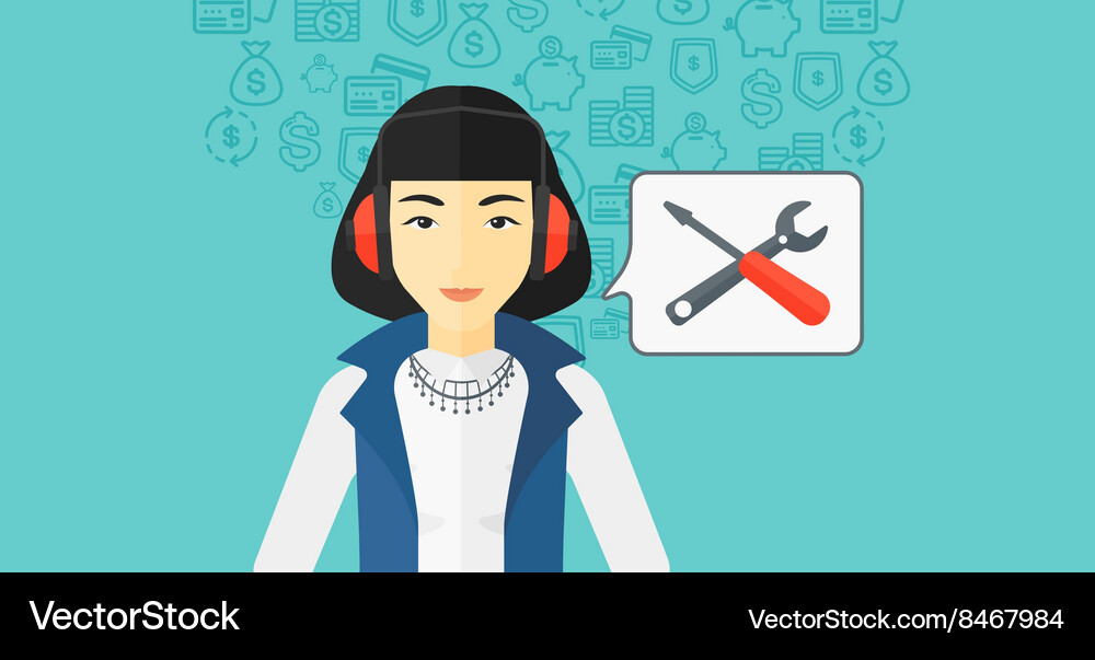 Operator of technical support Vector Image