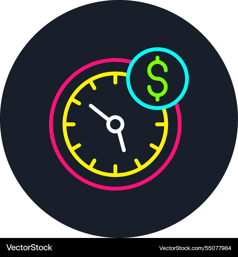 Time line multi color icon Vector Image