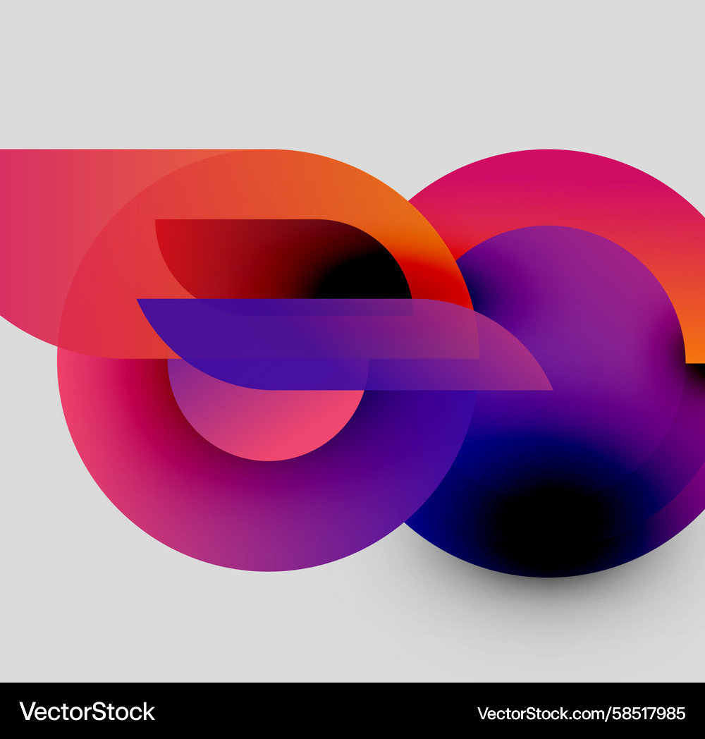 Abstract colorful design overlapping shapes Abstract colorful design overlapping shapes Vector Image