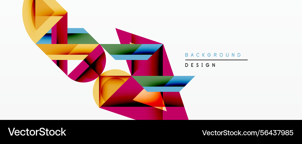 Abstract geometric shapes overlap creating Abstract geometric shapes overlap creating Vector Image