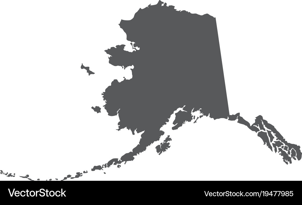 Alaska State Outline Vector Image