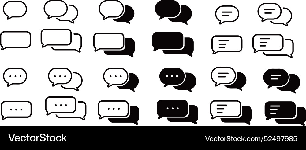 Chat icons collection Chat icons collection vector image