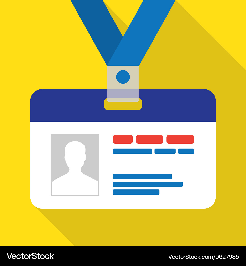 Id Badge Template Vector Image