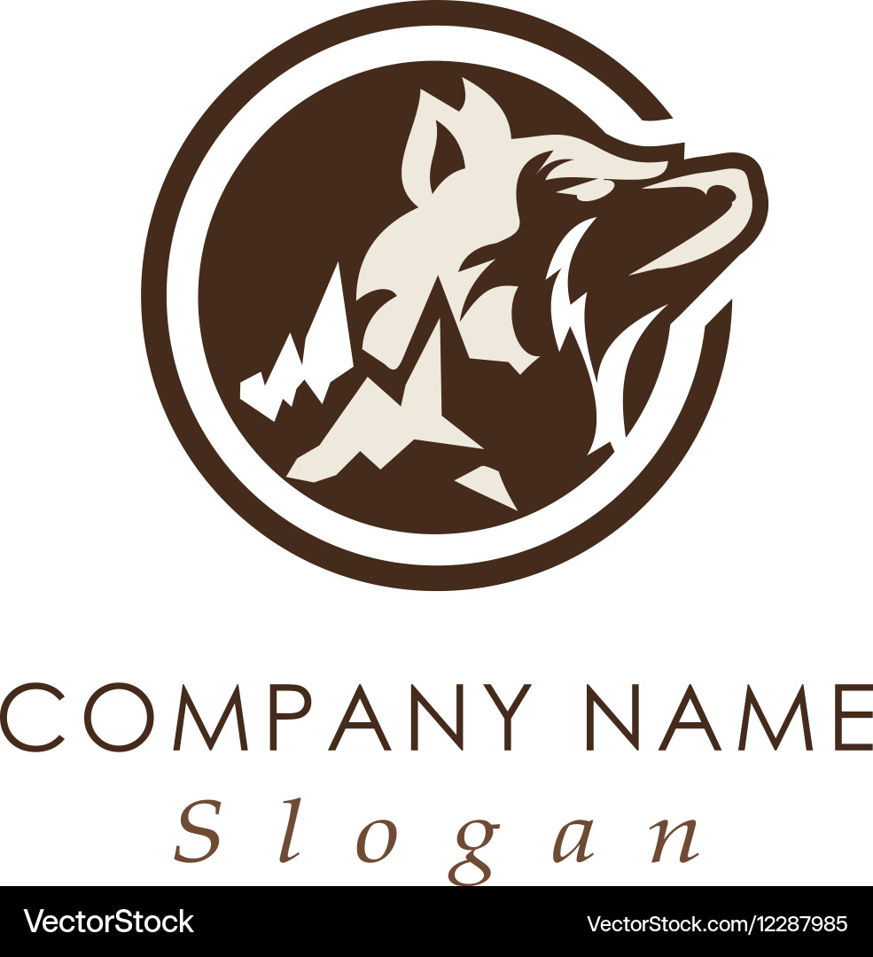 Mountain Wolf Logo vector image