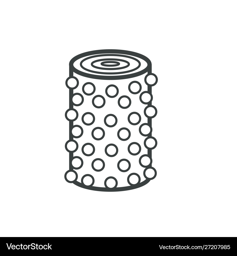 Rolled bubble wrap fragile cargo wrapping Rolled bubble wrap fragile cargo wrapping vector image