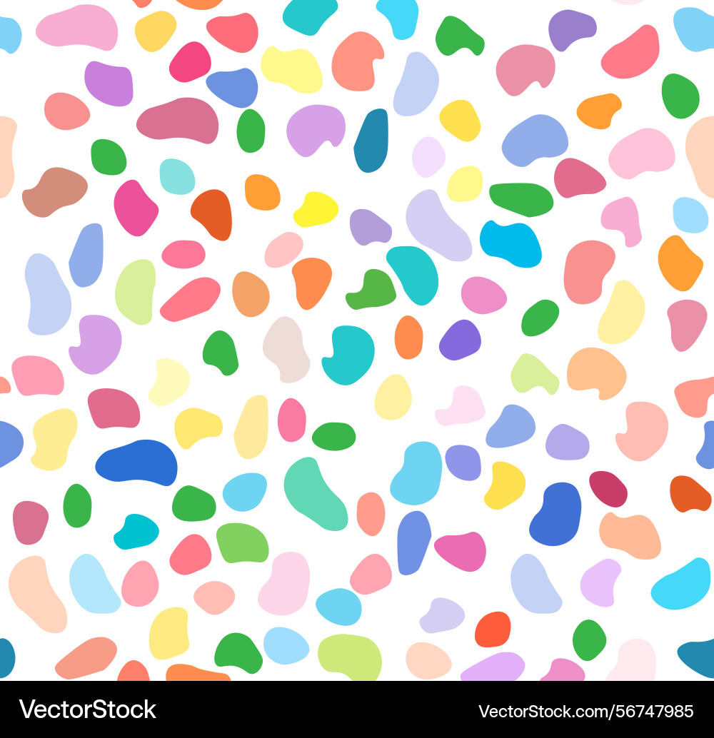 Seamless pattern with multicolored spots on a whit Vector Image