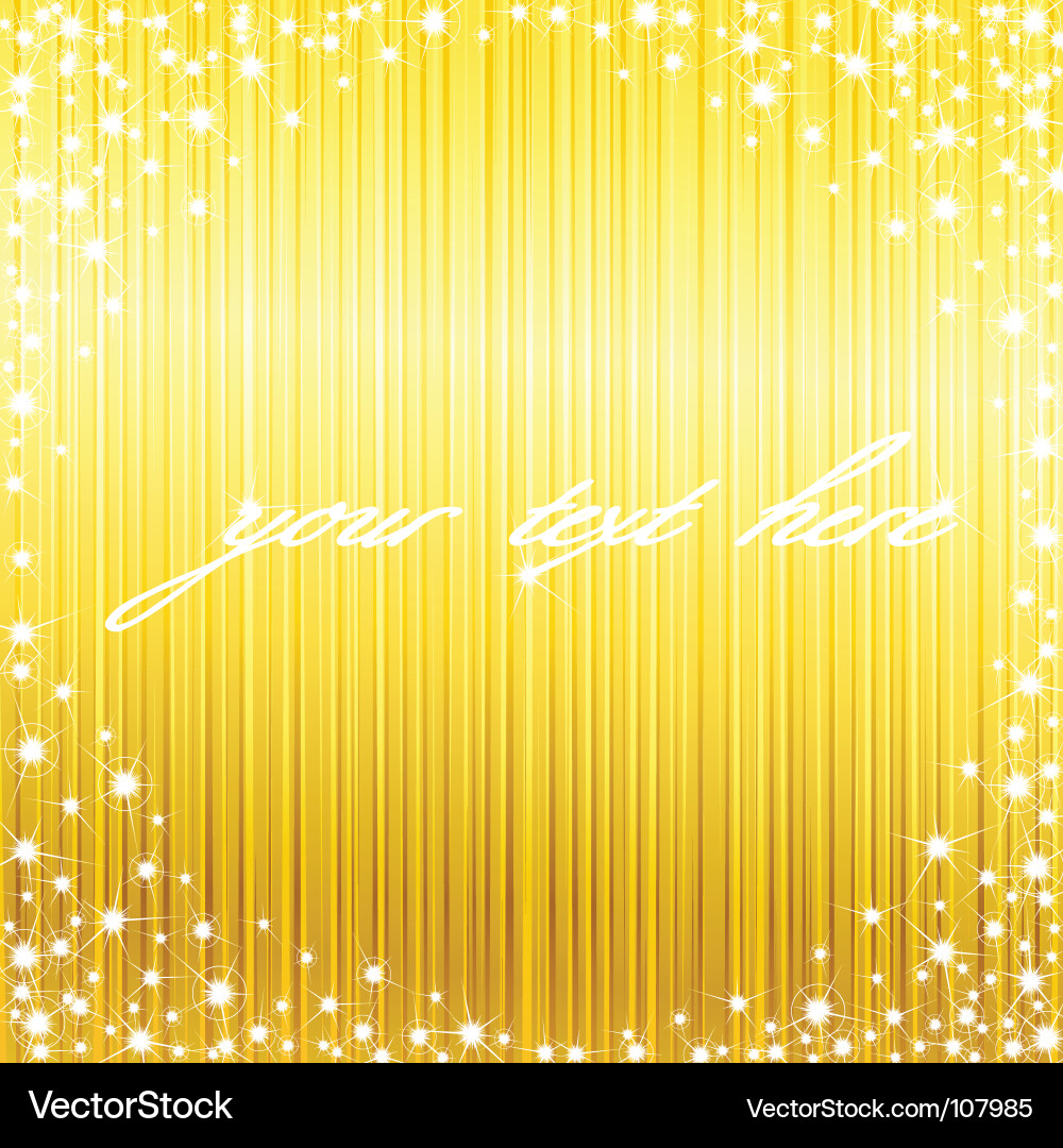 Sparkling Golden Frame Vector Image
