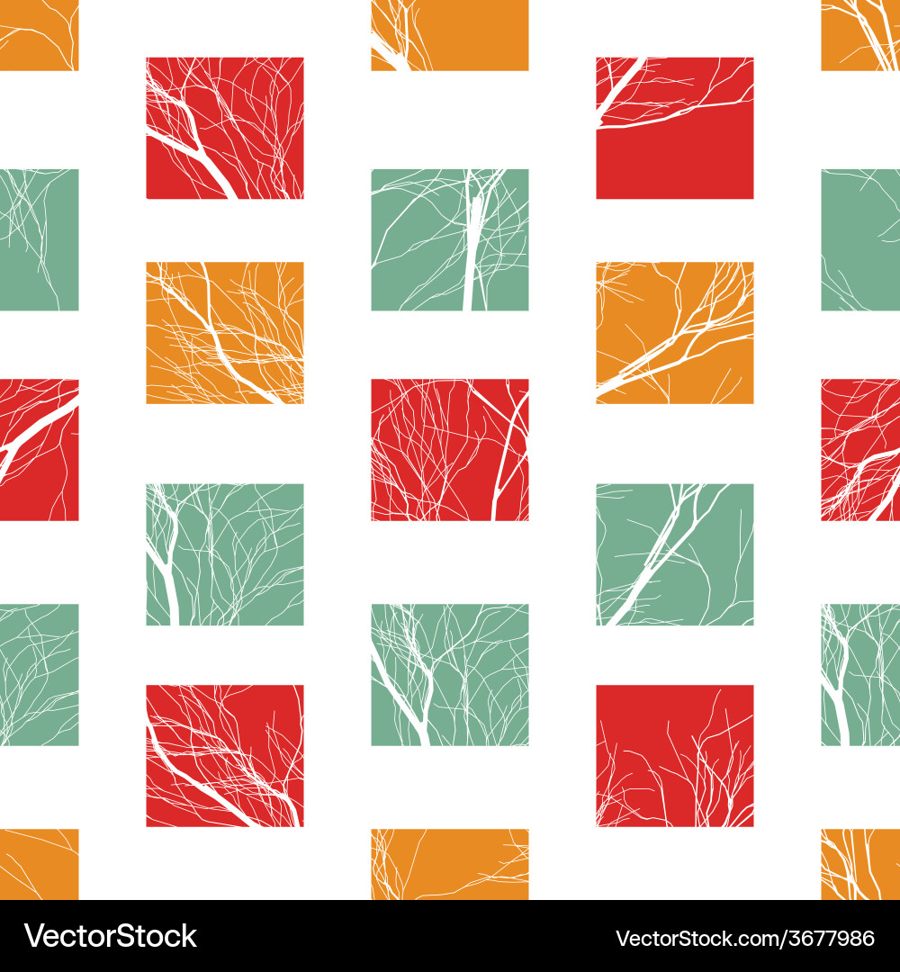 Colorful Seamless Block Pattern vector image