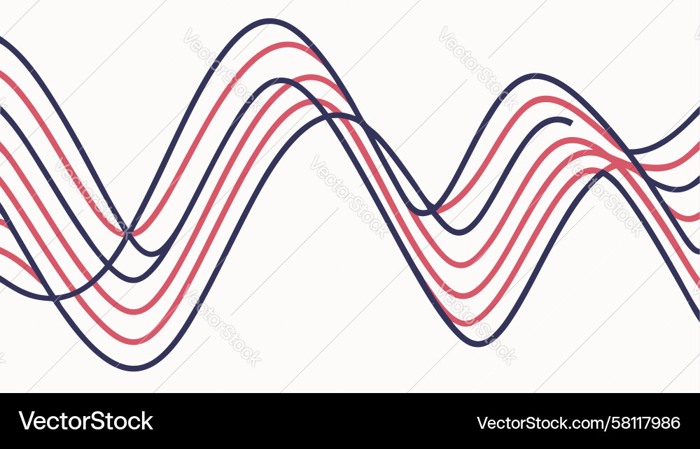 Dynamic Wavy Audio Visualizer Vector Image