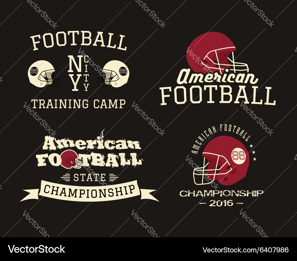Football Championship Team Badges Vector Image