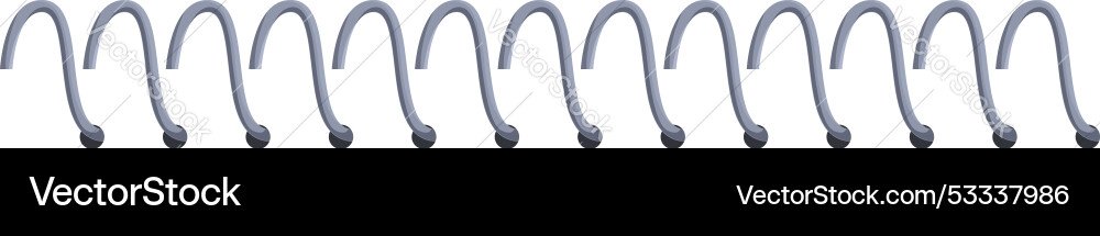 Metal spiral binder binding element for notebook Metal spiral binder binding element for notebook vector image
