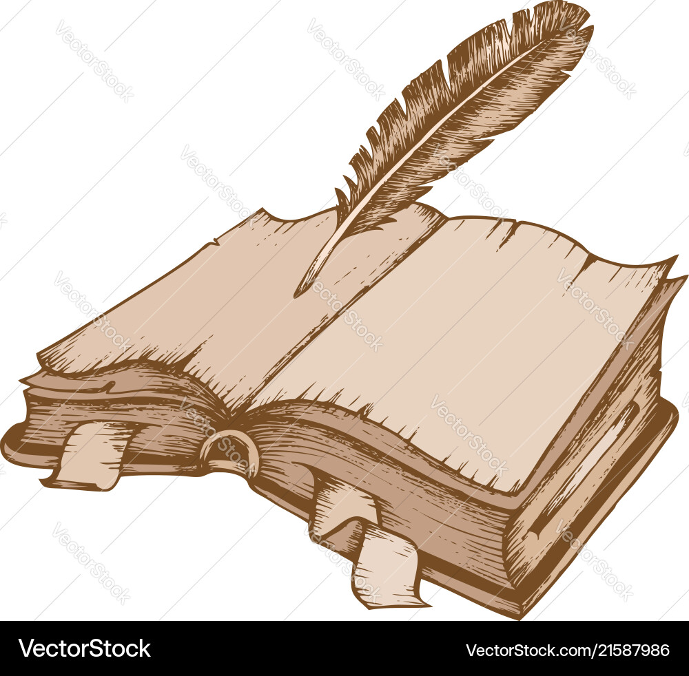 Old book theme image 1 Old book theme image 1 vector image