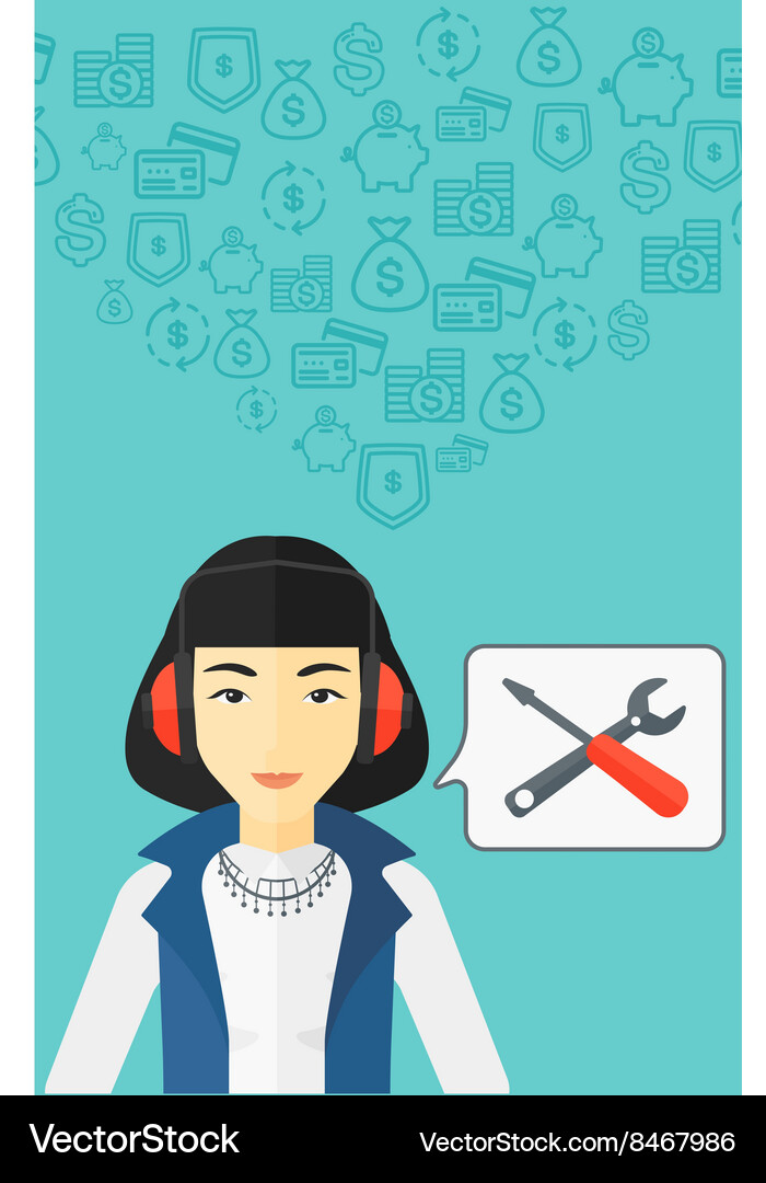 Operator of technical support Vector Image