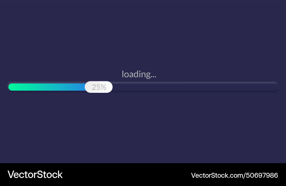 Progress load bar indicator of status download Progress load bar indicator of status download vector image
