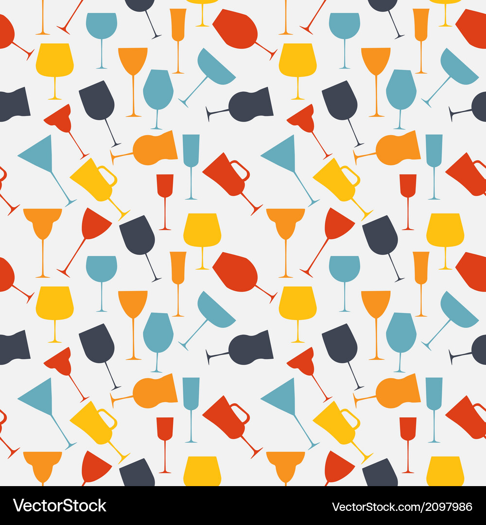 Seamless background pattern of retro alcoholic Vector Image