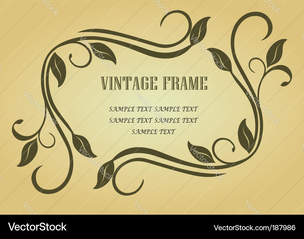 Vintage frame (187986) – Royalty-Free Vector | VectorStock