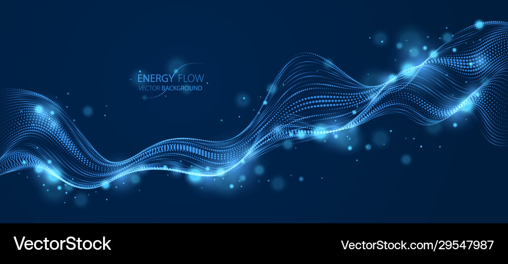 Abstract Particle Flow - Sound Wave vector image