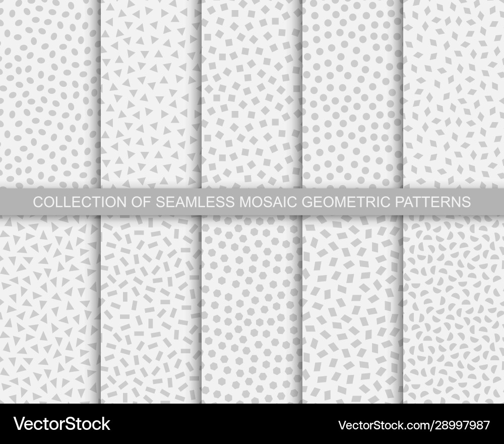 Collection seamless simple patterns vector image