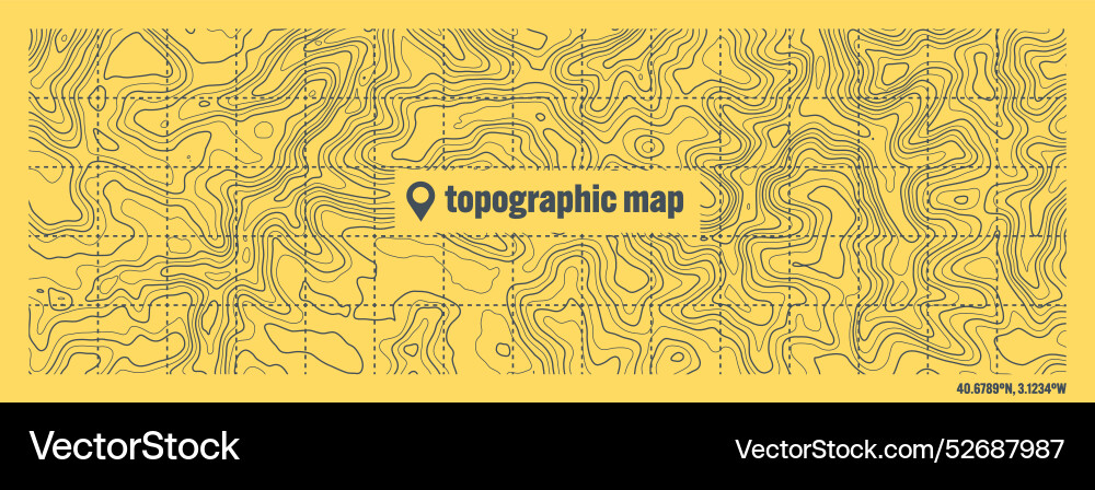 Colorful topographic map with contour lines Colorful topographic map with contour lines vector image