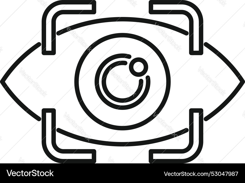 Eye scanning system verifying identity using iris Eye scanning system verifying identity using iris Vector Image