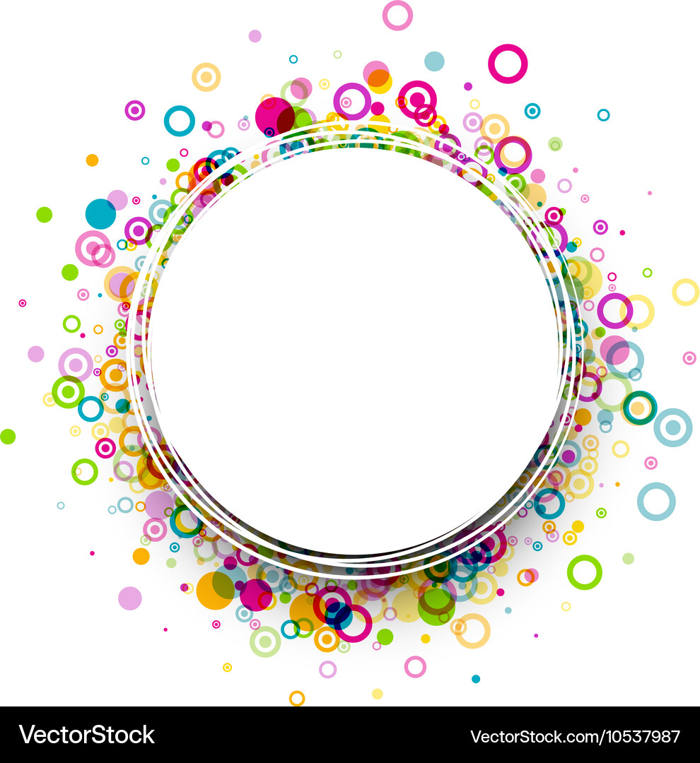 Round background with circles pattern Vector Image