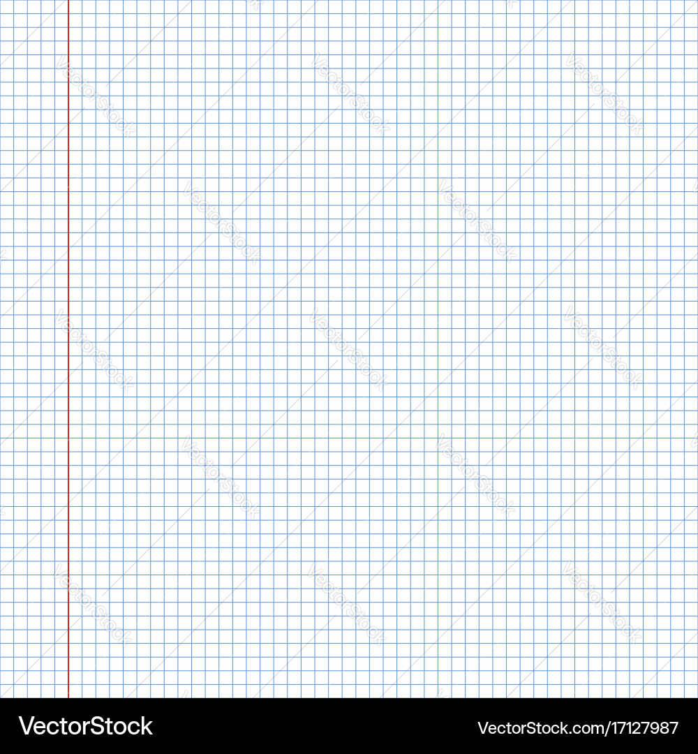 School notebook paper texture seamless pattern vector image