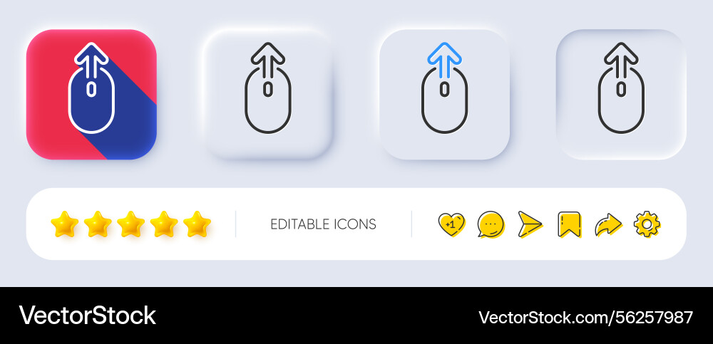 Swipe up mouse line icon scrolling arrow sign Swipe up mouse line icon scrolling arrow sign vector image