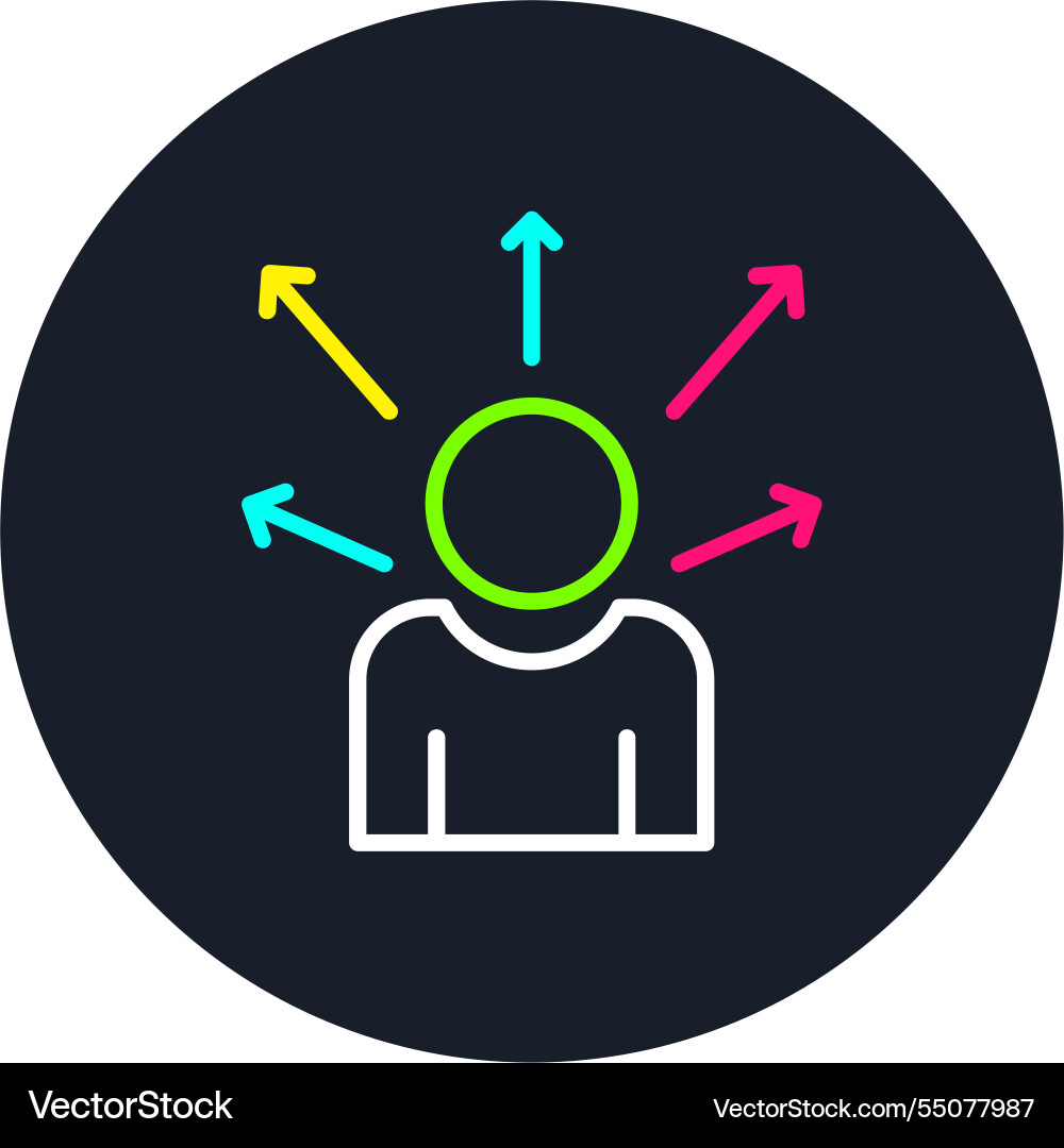 User line multi color icon Vector Image