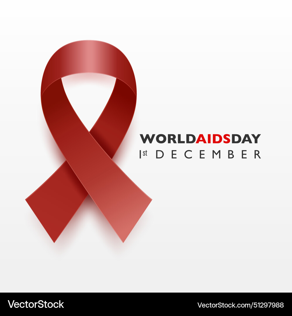 Aids day concept with awareness red silk Aids day concept with awareness red silk vector image